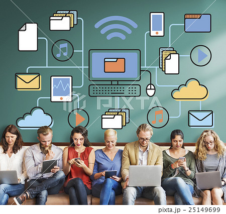 Digital Electronic Data Computing Connection Concept 25149699