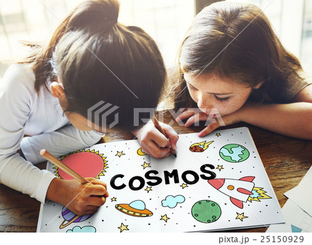 Outer Space Icons Drawing Graphics Concept Outer Space Icons Drawing Graphics Concept 25150929