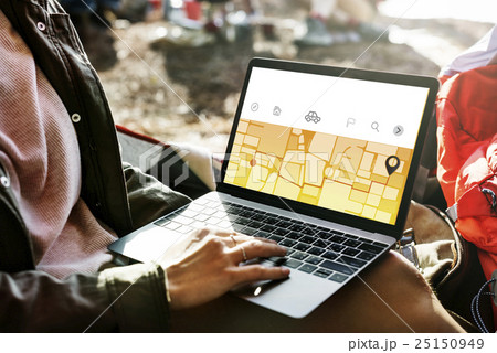 Car Route Map Search Graphic Concept Car Route Map Search Graphic Concept 25150949