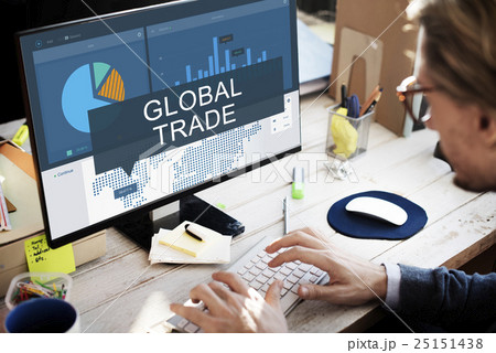 Business Analysis Data Global Trade Graphic Concept 25151438