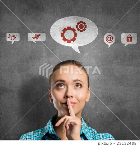 Girl showing hush gesture 25152488
