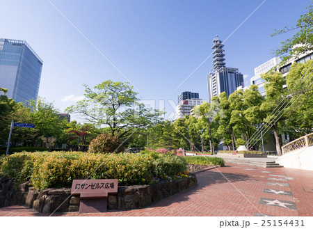 名古屋 栄 都市風景 久屋大通公園 ロサンゼルス広場の写真素材