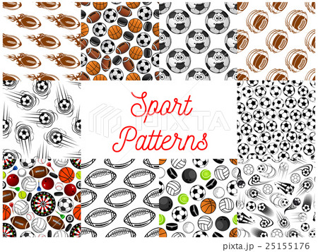 Sport balls seamless patterns 25155176
