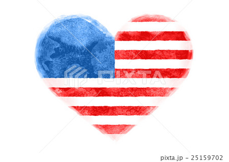 Poster of watercolor heart shape United State 25159702