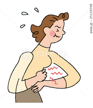 帯状疱疹に苦しむ女性 帯状疱疹に苦しむ女性 25159706