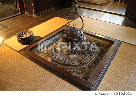 囲炉裏と鉄瓶 25162016