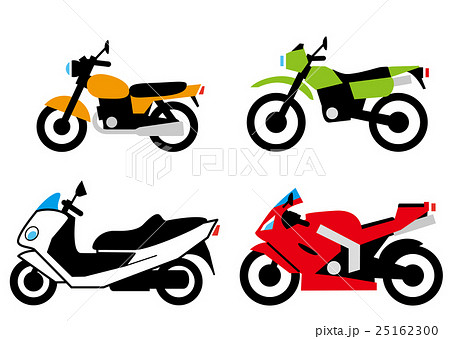 バイク オートバイのイラスト素材 25162300 Pixta