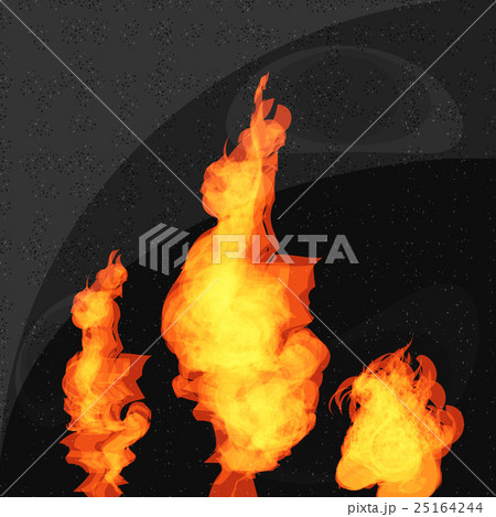 Vector Fire set isolated on granite background. Vector Fire set isolated on granite background. 25164244