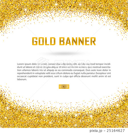 Gold vector banner on white background. Gold vector banner on white background. 25164627