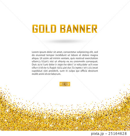 Gold vector banner on white background. Gold vector banner on white background. 25164628