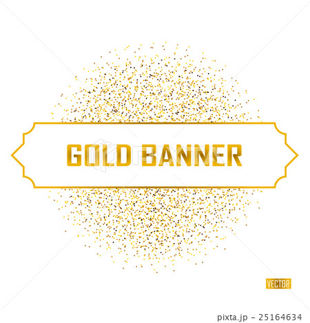 Gold vector banner on white background. Gold vector banner on white background. 25164634