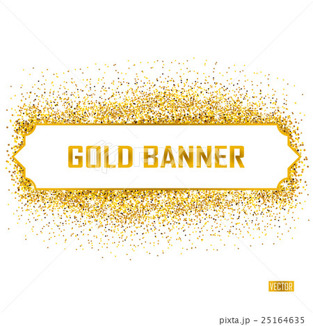 Gold vector banner on white background. Gold vector banner on white background. 25164635