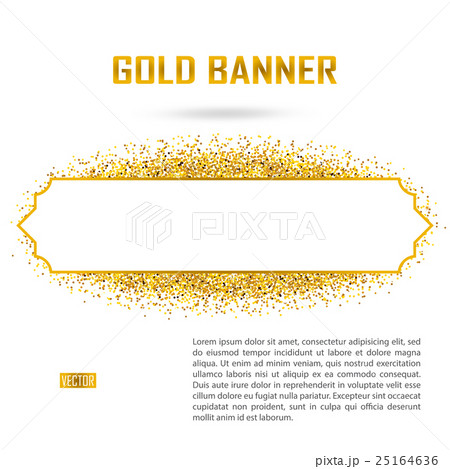 Gold vector banner on white background. Gold vector banner on white background. 25164636
