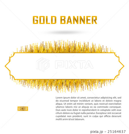 Gold vector banner on white background. Gold vector banner on white background. 25164637