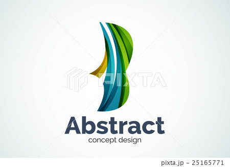Abstract wave logo template, smooth motion concept Abstract wave logo template, smooth motion concept 25165771