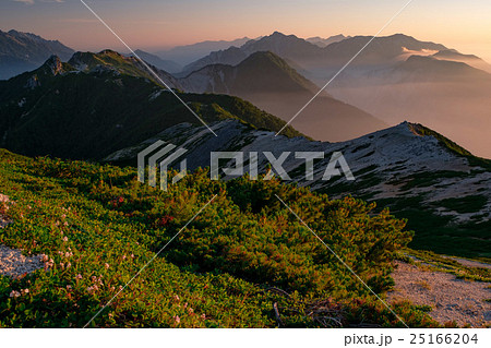 染まる後立山連峰 染まる後立山連峰 25166204