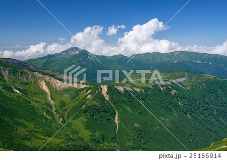 水晶岳より雲ノ平と黒部五郎岳 25166914