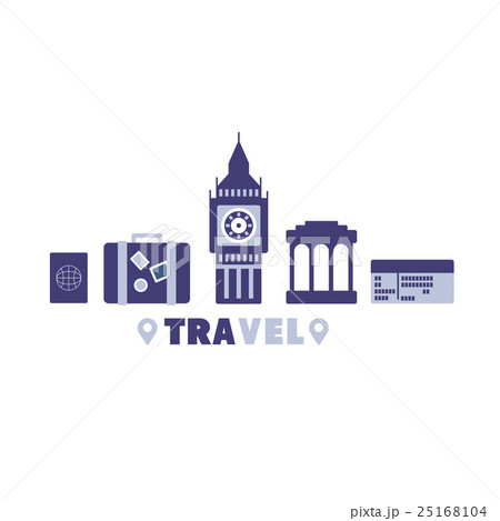 Flying To London Travel Symbols Set By Five In 25168104