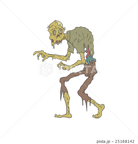 Creepy Zombie With Melting Skin Outlined Drawing Creepy Zombie With Melting Skin Outlined Drawing 25168142