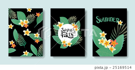 Vector set of postcards with the tropics. Vector set of postcards with the tropics. 25169514