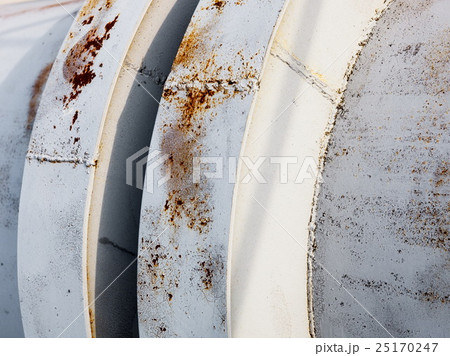 Close up of the coupling of the metal pipeline 25170247