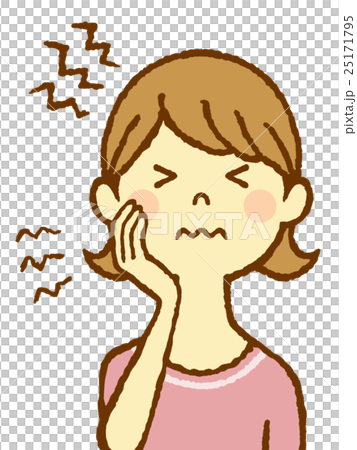 若い女性　頭痛　歯痛 25171795