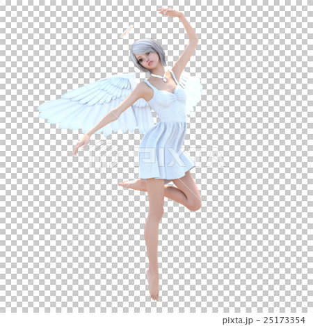 Pose a cute angel perming3DCG illustrations material Pose a cute angel perming3DCG illustrations material 25173354