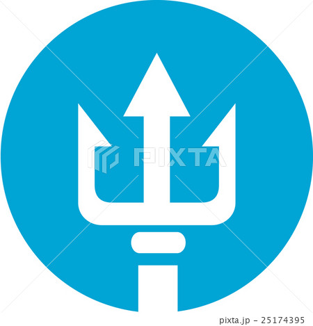 Trident Circle Icon 25174395