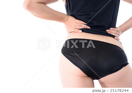 トレーニングしようと準備する後姿の女性　ダイエット　ビューティイメージ 25176244