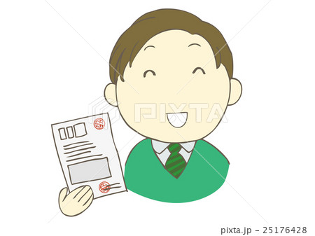 男性のイラスト 親切そうな営業マン 02のイラスト素材