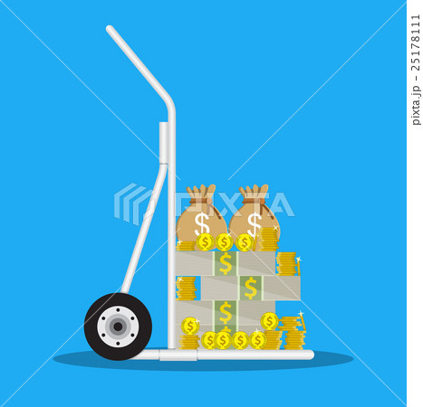 hand truck full of money 25178111