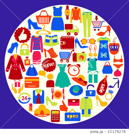 Shopping related icons-illustration 25179276