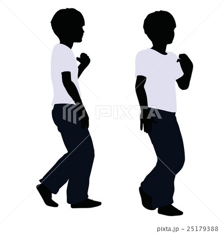 boy silhouette in Pulling Pose 25179388
