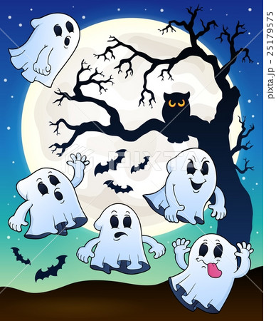 Halloween image with ghosts theme 2 25179575