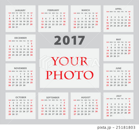 Calendar for 2017 Calendar for 2017 25181803