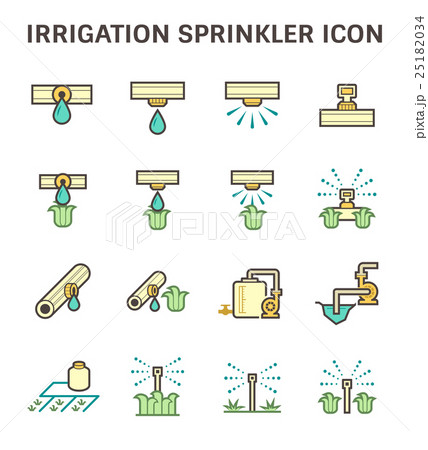 Irrigation sprinkler icon 25182034