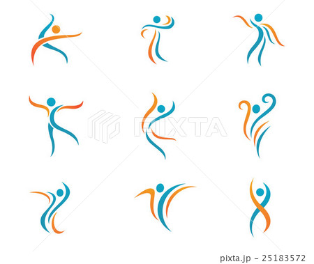 Fun people Healthy Life icon Logo template  25183572