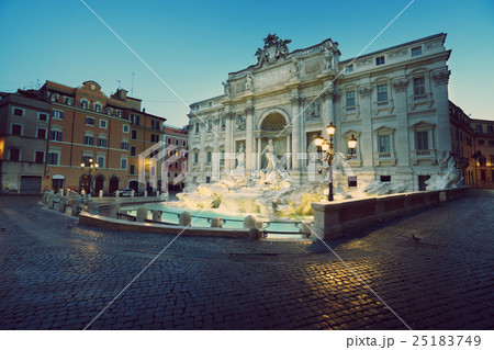 fountain Trevi in morning time, Rome 25183749