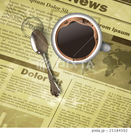 Cup of coffee with teaspoon 25184502