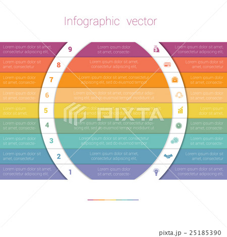 Colorful Strips and White Semicircles for Text 9 25185390