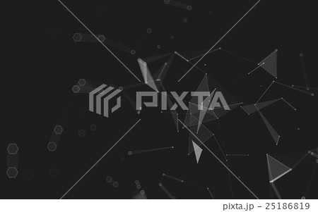 Abstract polygonal space low poly dark background Abstract polygonal space low poly dark background 25186819