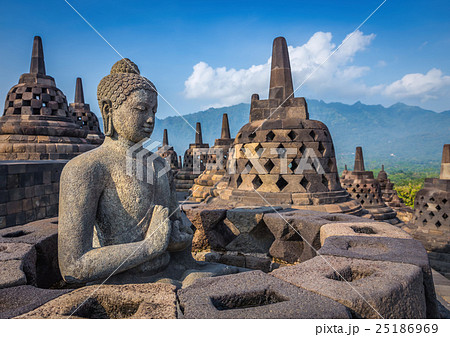 Buddha statue in Borobudur Temple,Indonesia. 25186969