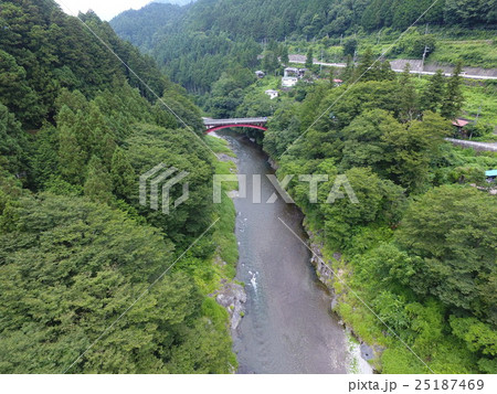 奥多摩 多摩川 寸庭橋 空撮 25187469