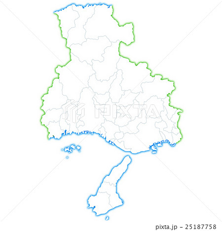 兵庫県地図のイラスト素材