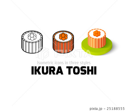 Ikura Toshi Icon In Different Styleのイラスト素材