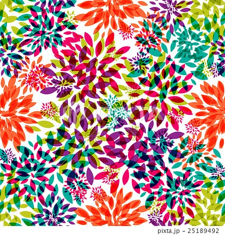 Flower Leaves Seamless Pattern Background Vector Flower Leaves Seamless Pattern Background Vector 25189492