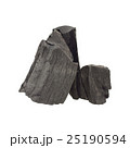 Pile of charcoal isolated on white 25190594