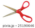 Open scissors with red handle isolated on white 25190646