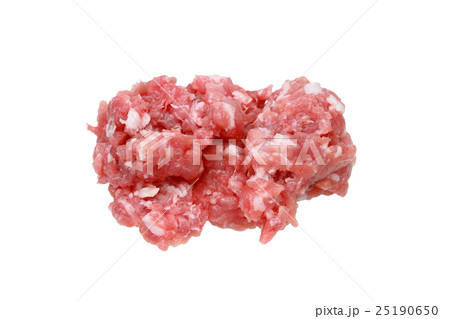 Minced pork isolated on white Minced pork isolated on white 25190650