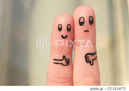 Finger art of couple.  25191675